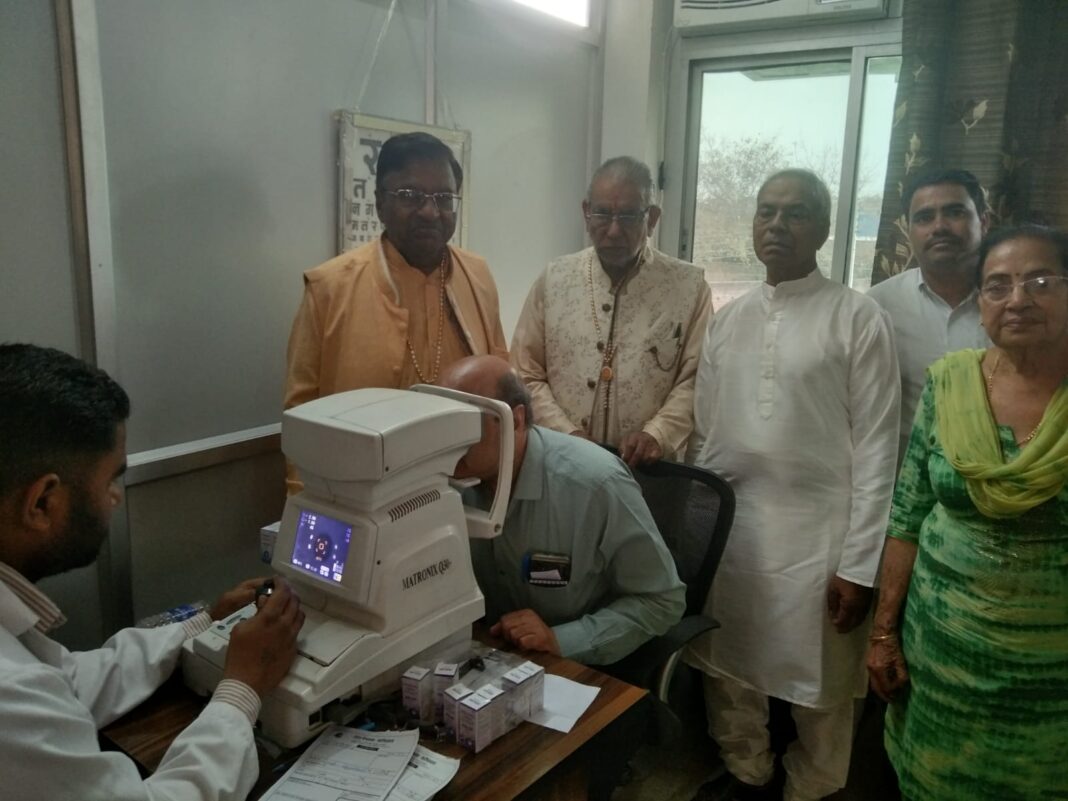 जीव कल्याण संस्थान में नेत्र जांच शिविर का आयोजन फरीदाबाद।